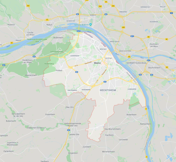 Karte von Mainz Bild